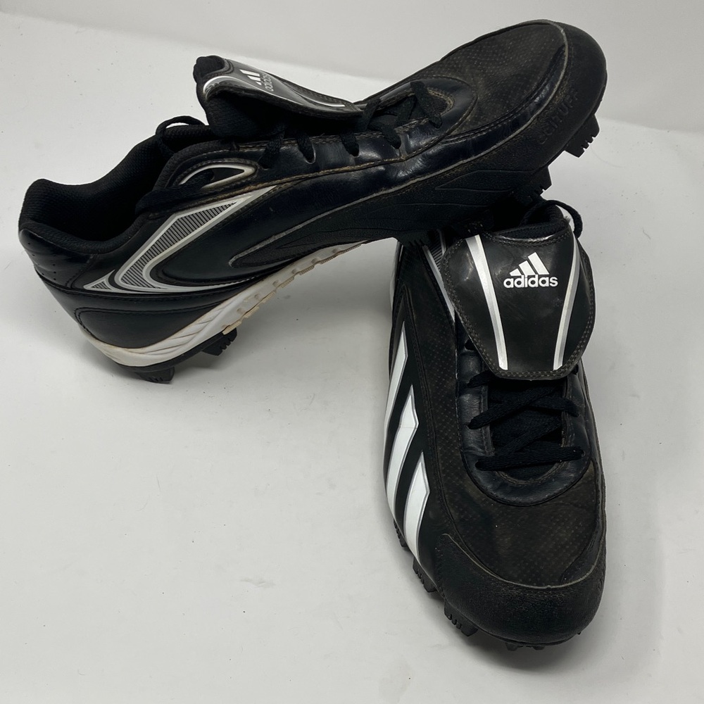 Adidas HotStreak Mid Black/White-Metallic Silver Men's Size 13 G47422 Baseball